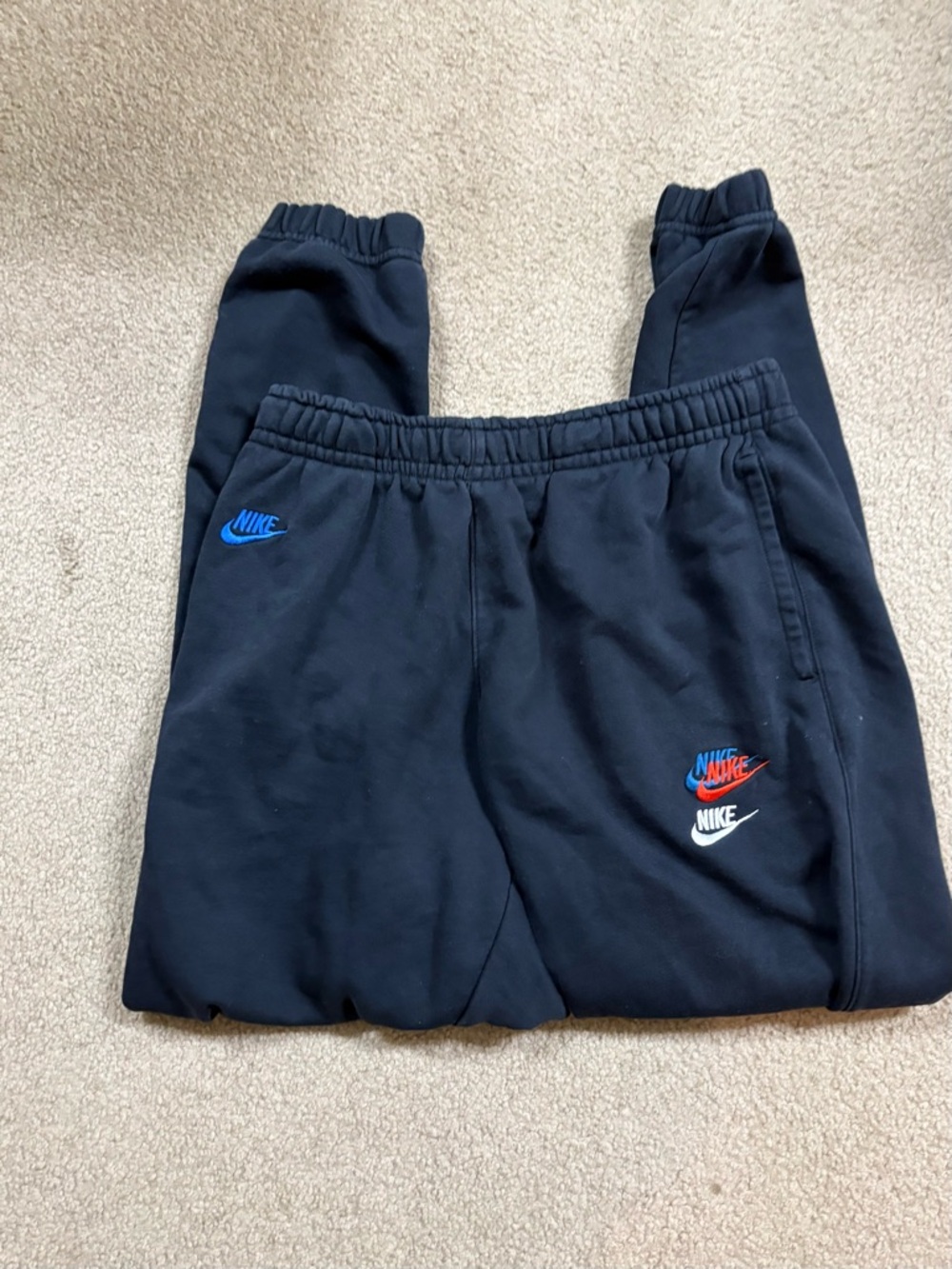 Nike Jogger Sweatpants with Multicolor Logo Accents
